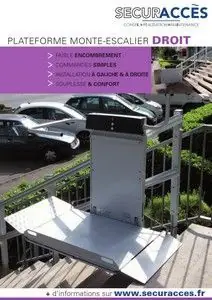 Documentation commerciale de la plateforme monte-escalier droit